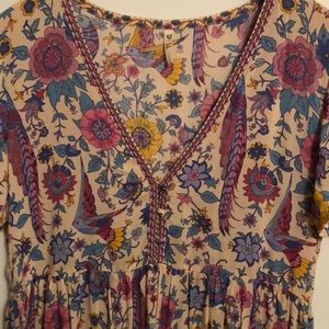 Spell Lovebird Mini Dress. Size Small. Chamomile